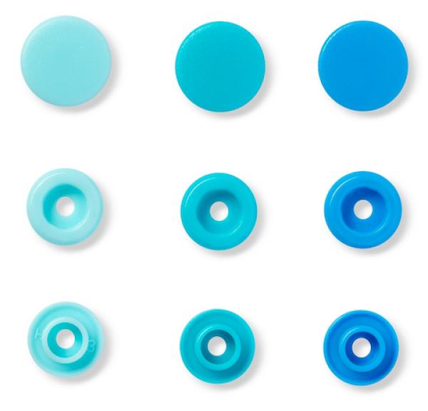Prym Love Druckknöpfe "Color Snaps" Blau - Ø 12,4 mm - 30 Stück